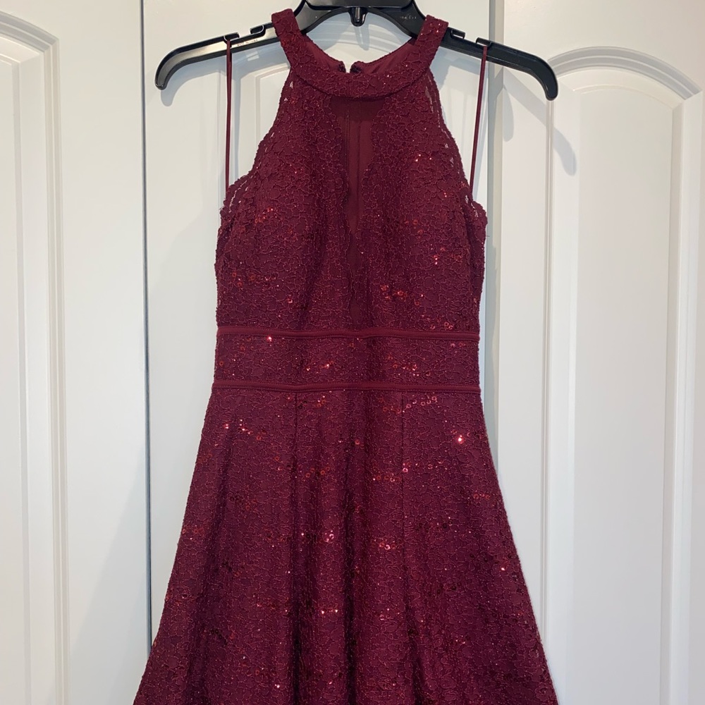 Short Maroon Formal Dress